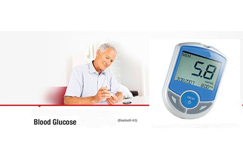 Glukometer Bluetooth Tes Diabetes Monitor glukosa meter