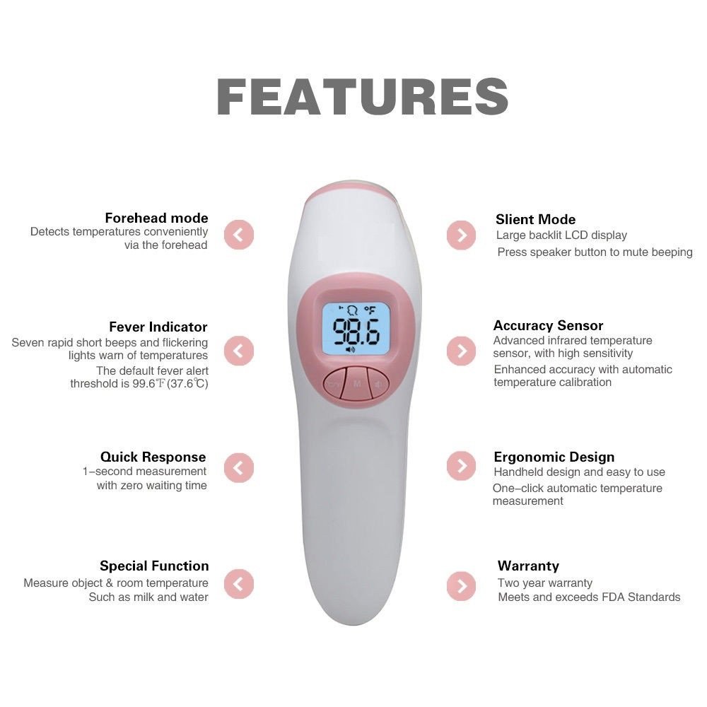 Infrared Thermometer for baby forehead and room temperature SIFTHERMO-1.6 features