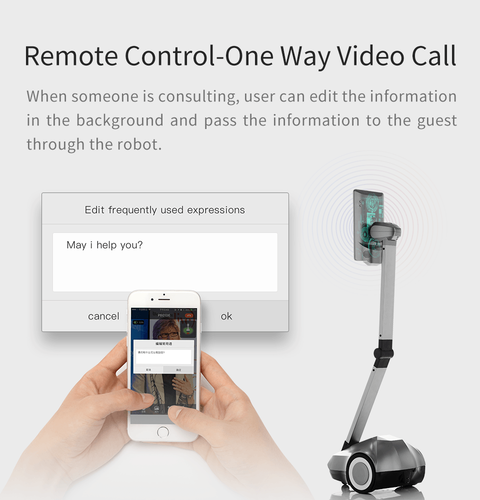 Remote Control Telepresence Robot SIFROBOT-4.1 With Face And Speech Recognition Video call