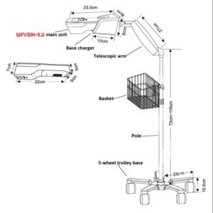 dimensions for vein finder trolley