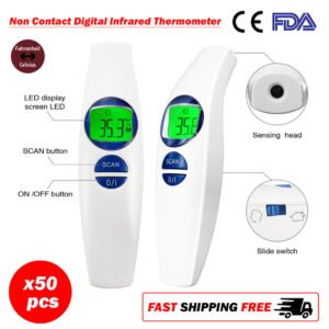 50 enheder Pakke SIFTHERMO-2.2 - Ikke-kontakt digitalt infrarødt termometer - FDAs hovedbillede
