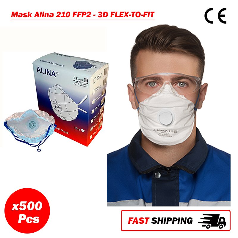 500 x SIFMASK-2.3: DisposableRespirator with Exhalation Valve
