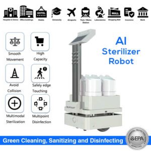AI Sterilizer Robot, Automatic UV and Spraying Disinfection – SIFROBOT-6.55