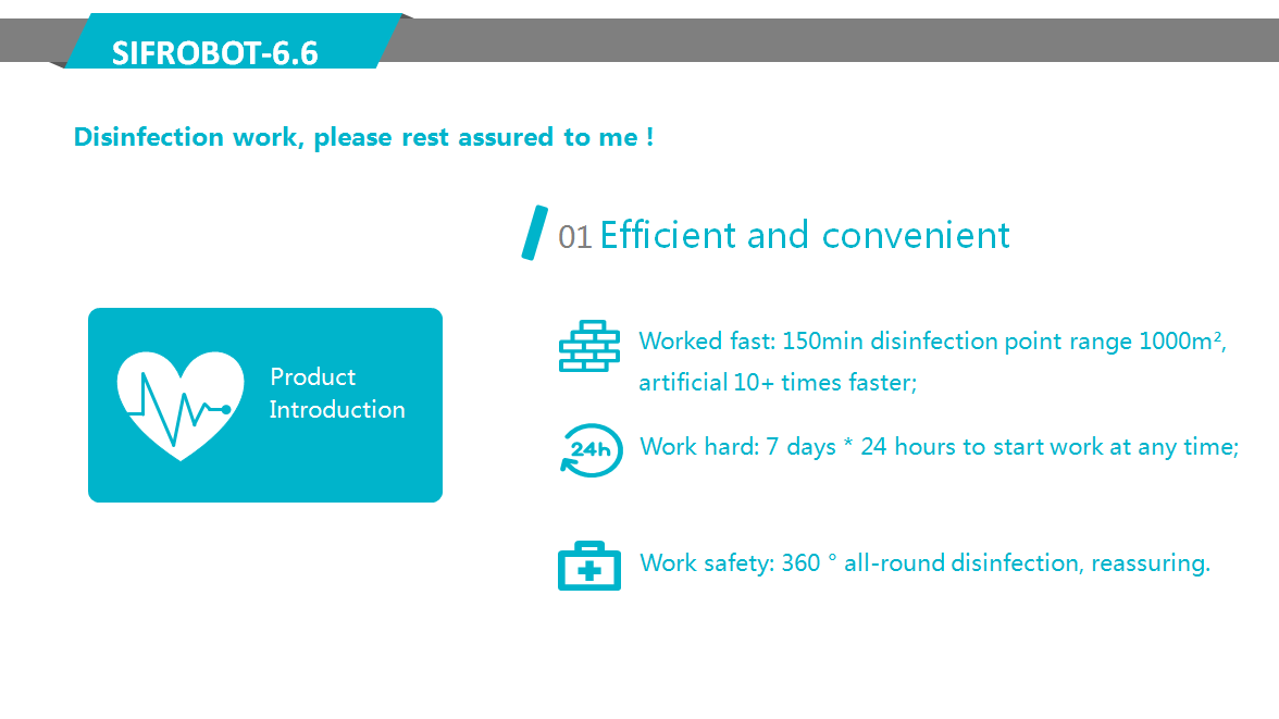 Intelligent Mobile Disinfection Robot: SIFROBOT-6.6 disinfection