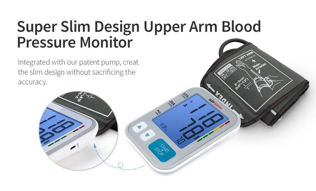 Accurate Upper Arm Blood Pressure Monitor SIFBPM-3.4 slim design