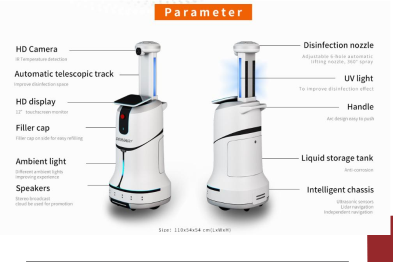 UVC Multifunctional Disinfection Robot SIFROBOT-6.51 parameter