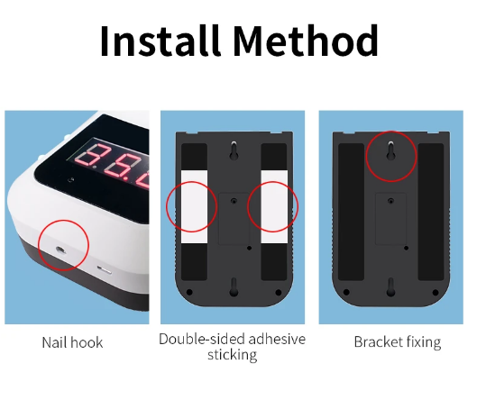 Bluetooth Wall-Mounted Infrared Thermometer: SIFROBOTSET-7.6 intsall