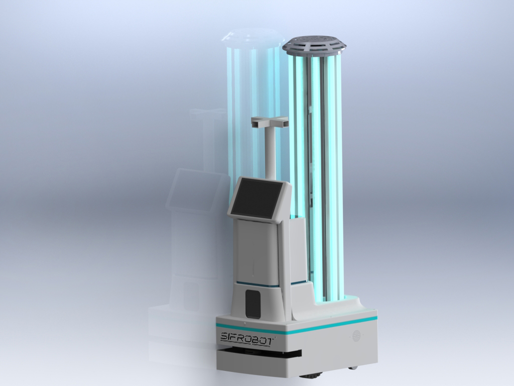 UVC + Disinfectant Sprayer Disinfection Robot: SIFROBOT-6.54