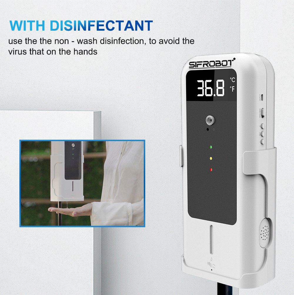 Temperature Detector with Disinfectant Dispenser