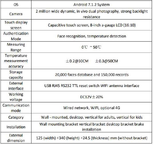 Stand Type Temperature Checker Robot: SIFROBOT-7.24