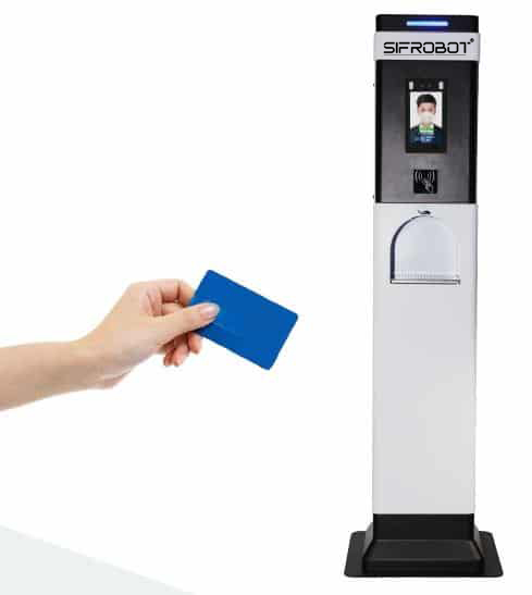 Temperature Checker and Touch-Free Hand Sanitizer Kiosk