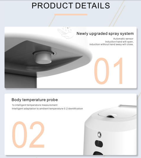 Hand Sanitizer Dispenser &amp; Temperature Checker: SIFCLEANTEMP-1.3 details