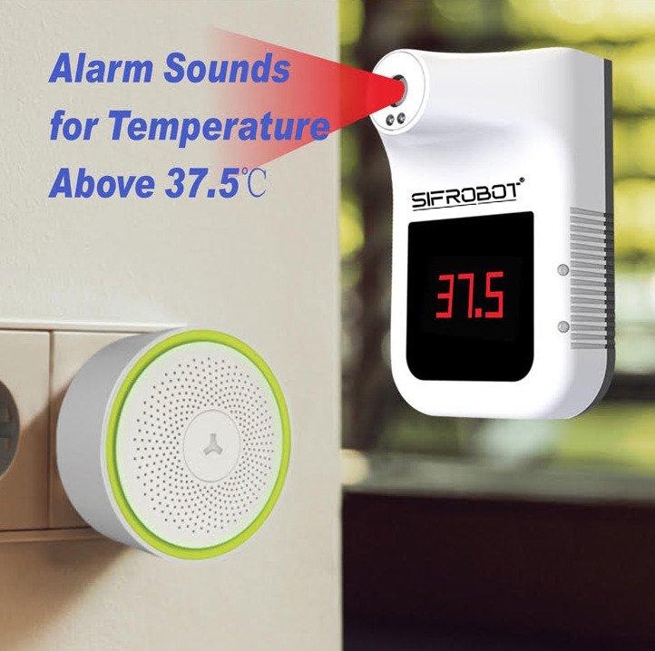 Smart Wall-Mounted Thermometer SIFROBOT-7.62 with Alarm