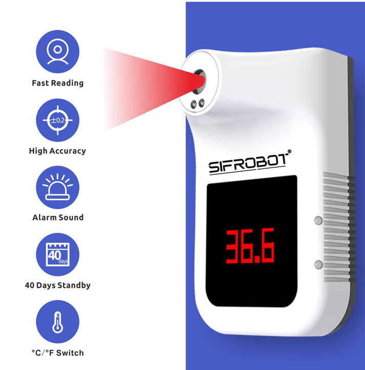 Smart Wall-Mounted Thermometer SIFROBOT-7.62