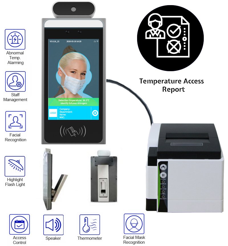 SIFROBOT-7.4-P Temperature checker + hand sanitizer dispenser + Printer